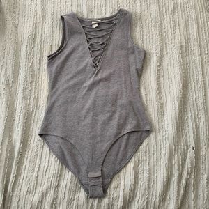 H&M gray bodysuit